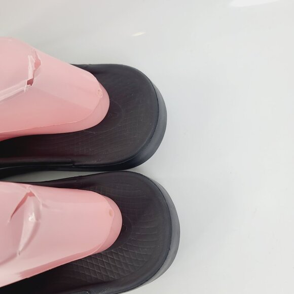 OOFOS Men's Black OOahh Dual Strap Recovery Comfort Slip-On Slide Sandal Size 11 - Picture 4 of 7